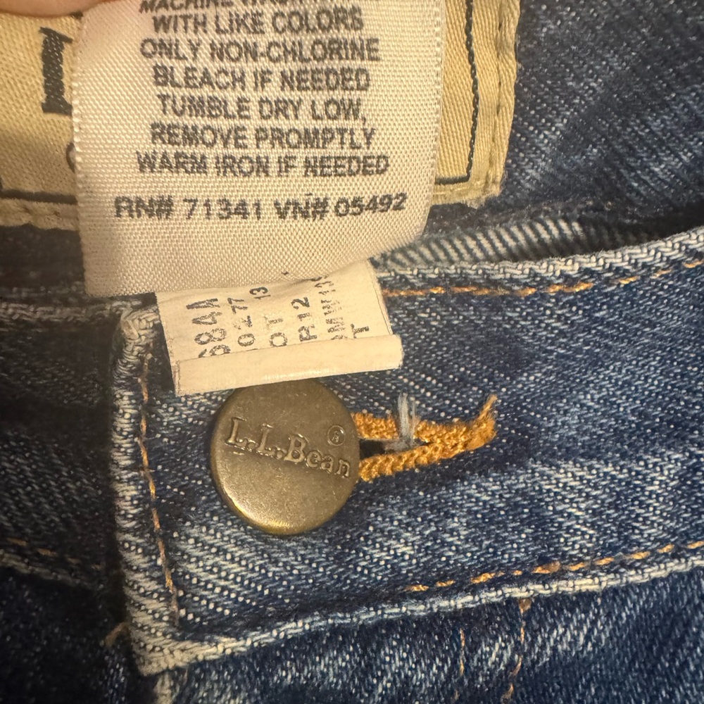 L.L. Bean Indigo Jeans   SIZE:   12 TALL      #Y - Picture 6 of 9